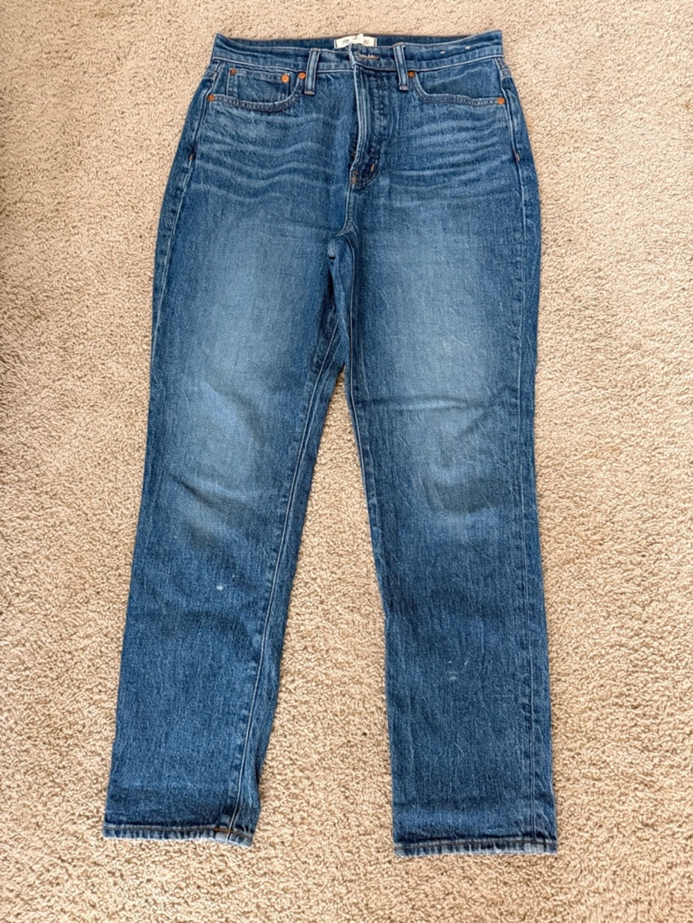 Madewell Classic Straight-Leg Jeans in Medium Blue